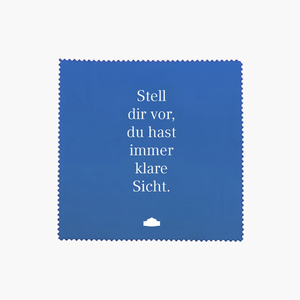 Putztuch für Brillen und Displays - blau