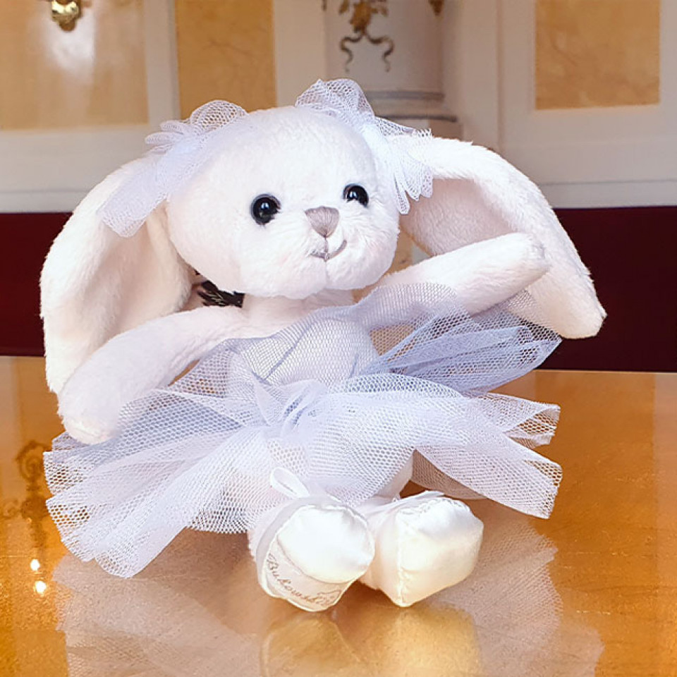 Plush toy little rabbit Monique - 15 cm - white 