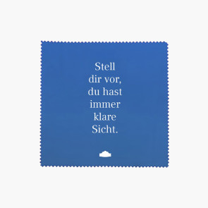 Putztuch für Brillen und Displays - blau
