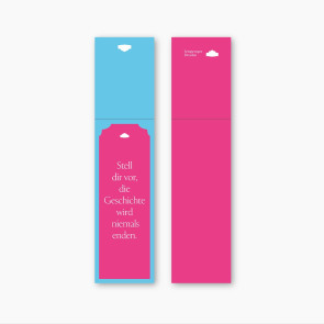 Lesezeichen für Gedankenpausen - hellblau pink