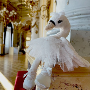 Plush toy little Swan Odett – 15 cm – white 